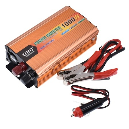 Invertor auto UKC 1000W, 12V-220V cu 2 cabluri incluse [3]