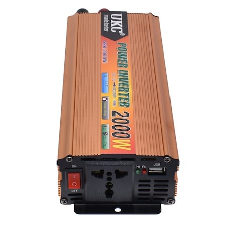Invertor auto UKC 2000W, 12V-220V cu 2 cabluri incluse [2]