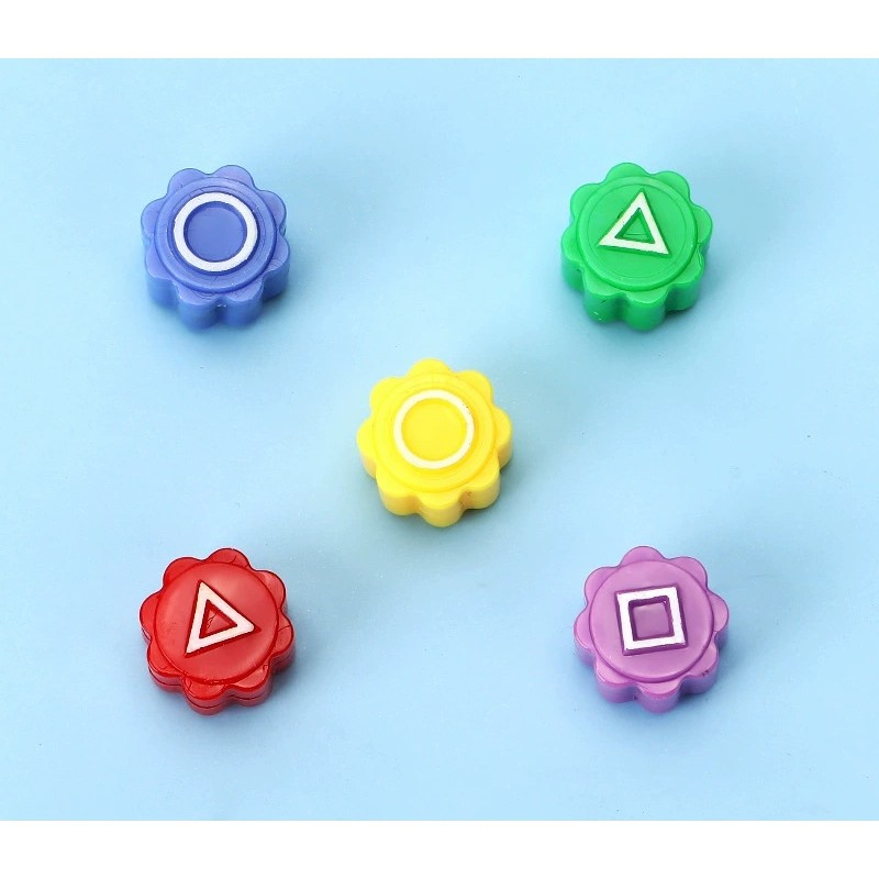 Joc Gonggi maro 7.2 x 7.2 cm din plastic cu 5 piese colorate [9]