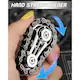 Jucarie antistres argintie 6 x 3.5 cm, fidget metalic cu lant tip bicicleta si mecanism rotativ, accesoriu compact pentru dexteritate si relaxare [2]