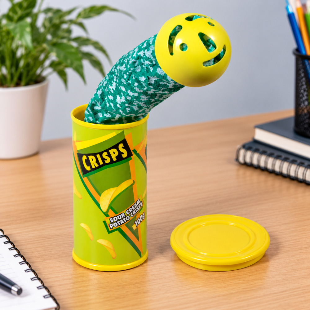 Jucarie farsa sarpe surpriza in cutie de chips, verde si galben [4]