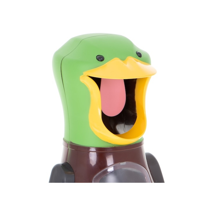 Jucarie interactiva de tras la tinta pentru copii, model ratusca, cu pistol cu aer si 10 cartuse din spuma, ecran LCD pentru scor, dezvoltarea coordonarii si concentrarii, multicolor [4]