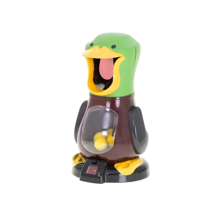 Jucarie interactiva de tras la tinta pentru copii, model ratusca, cu pistol cu aer si 10 cartuse din spuma, ecran LCD pentru scor, dezvoltarea coordonarii si concentrarii, multicolor [3]