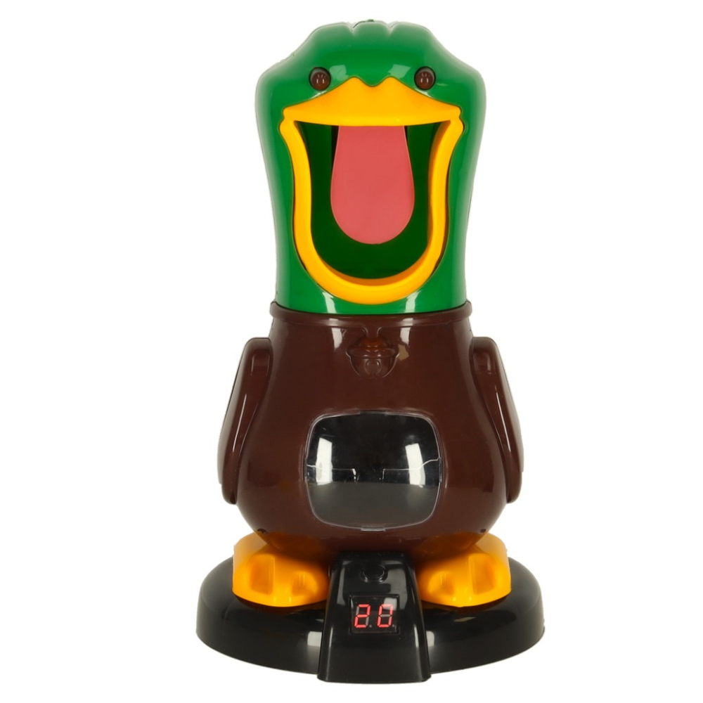 Jucarie interactiva pentru copii, set 2 pistoale, 24 bile, afisaj electronic pentru scor, model ratusca, 29 x 16 cm [13]