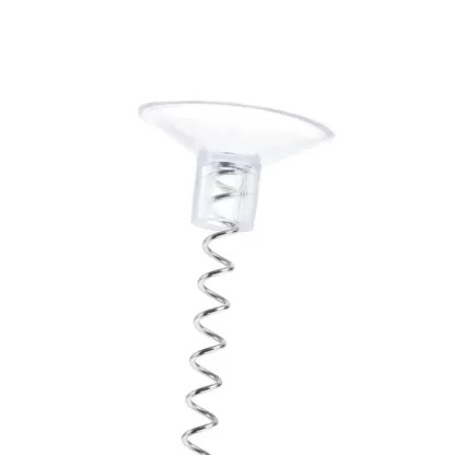 Jucarie interactiva pentru pisici, ventuza, minge din plus, cu clopotel, arc flexibil, 23 cm, albastru [8]