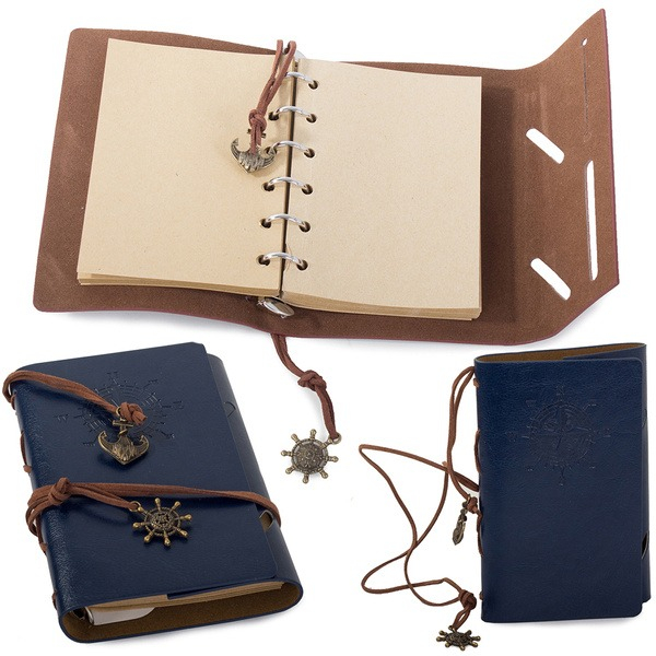 Jurnal de calatorie Vintage, 150x100 mm, A6 - Albastru [3]