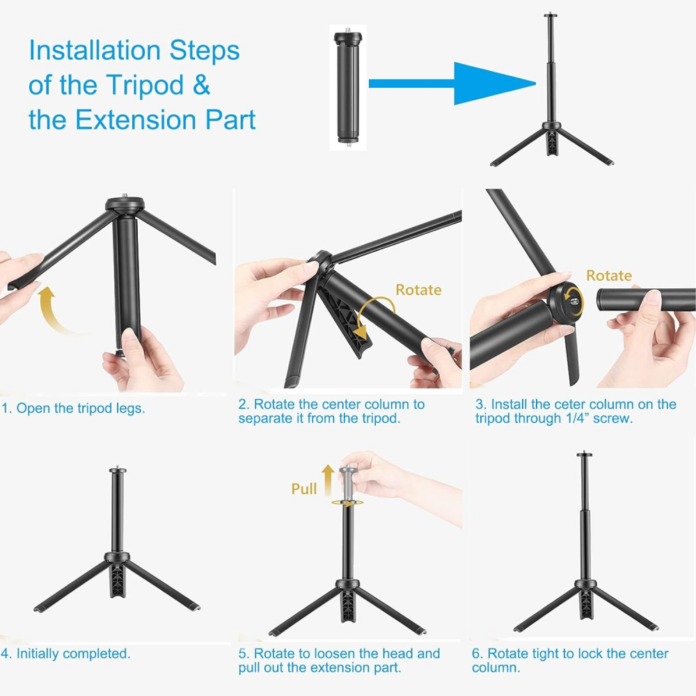 Kit 2 mini panouri LED Neewer, lumina ajustabila din filtre, cap bila 360 grade inclus, trepiezi-stativi reglabili 116 cm, 8 filtre de culoare multicolore [3]