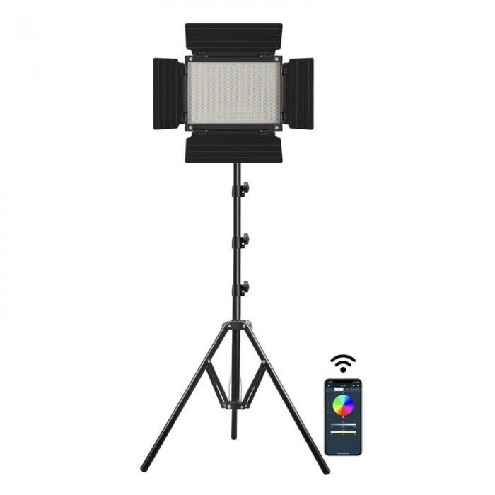 Kit 2 Panouri Bi Color GVM 680RS, 560 LED, trepiezi 200 cm inclusi, geanta transport si accesorii [3]