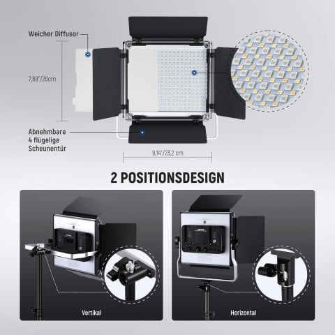 Kit 2 Panouri Neewer RGB PRO 660 LED, trepiezi reglabili 200 cm, geanta transport inclusa [4]