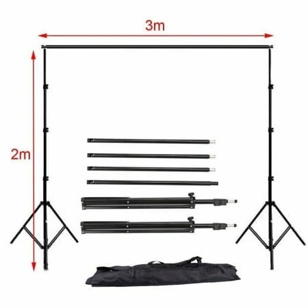 Kit complet foto studio,lumini,4 umbrele,trepiezi 200 cm,suport fundal 2x3m,2 panze fundal alb,negru, 2x bec 135W [3]