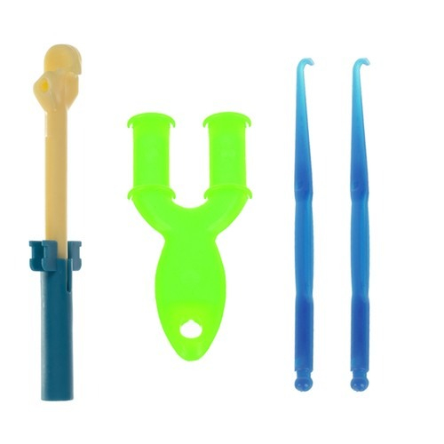 Kit de confectionare bratari, 22 culori benzi de cauciuc, 4400 piese, crosete, carlige, razboi de cusut, 34x25x4  cm, Multicolor [6]