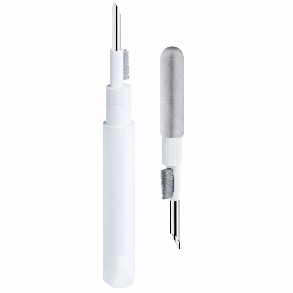 Kit de curatare casti 3 in 1, multifunctional, alb, pentru casti wireless si dispozitive audio [2]