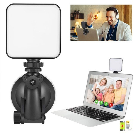Kit de iluminat pentru videoconferinte, mini panou LED cu ventuza, prindere sigura si usoara [2]