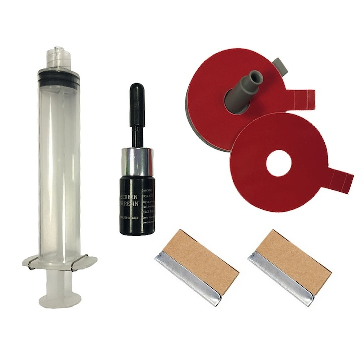 Kit de reparatii pentru parbriz auto, 14 piese, pentru indepartarea aschiilor si zgarieturilor minore, protectie impotriva fisurilor ulterioare [6]