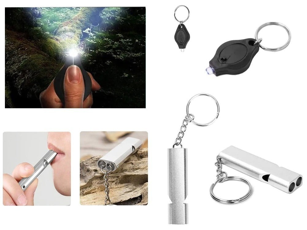 Kit de supravietuire, multifunctional,10 in1, ideal pentru pentru camping, drumetii, 11 x 16.5 x 5 cm, negru [7]