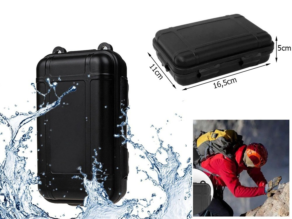Kit de supravietuire, multifunctional,12 in1, ideal pentru pentru camping, drumetii, 11 x 16.5 x 5 cm, negru [11]