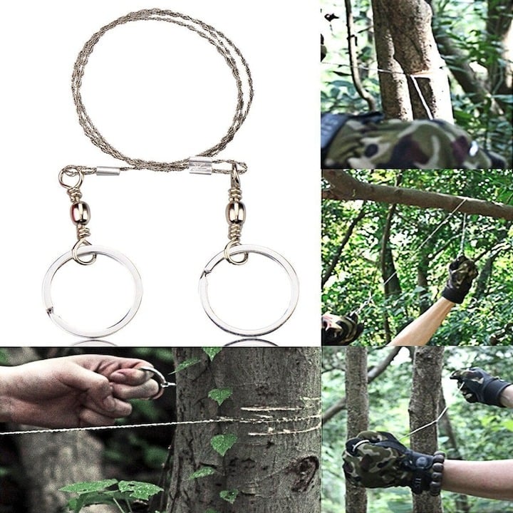 Kit de supravietuire, multifunctional, ideal pentru pentru excursii, camping, drumetii, pescuit, vanatoare, negru [5]