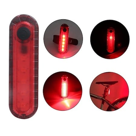 Kit far si stop bicicleta, LED, reincarcabile USB, 1200 mAh, rezistente la apa [3]