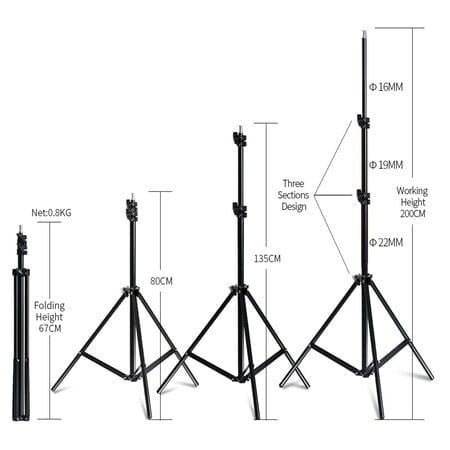Softbox cu trepied reglabil 200 cm, bec 85W, geanta de transport inclusa [5]