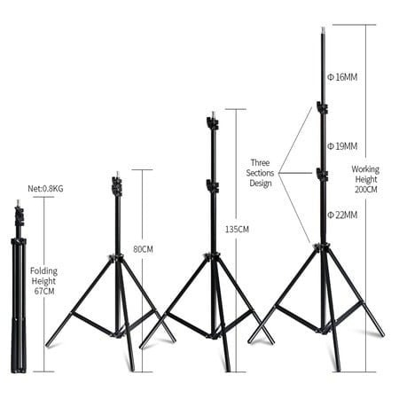 Kit de 3 softboxuri cu macara ajustabila, 3 trepiezi reglabili 200 cm, 3 becuri LED 25W [6]