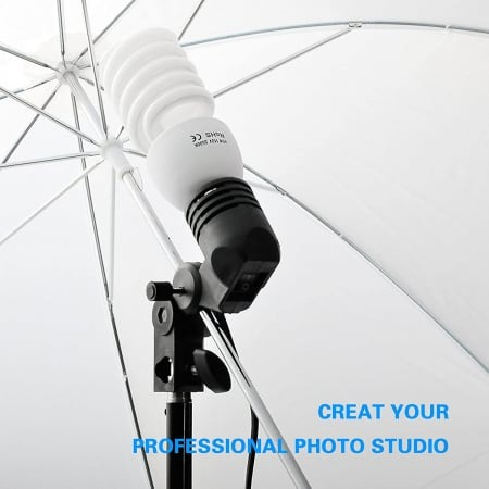 Umbrela cu trepied reglabil 200 cm, bec LED 25W, geanta de transport inclusa [4]