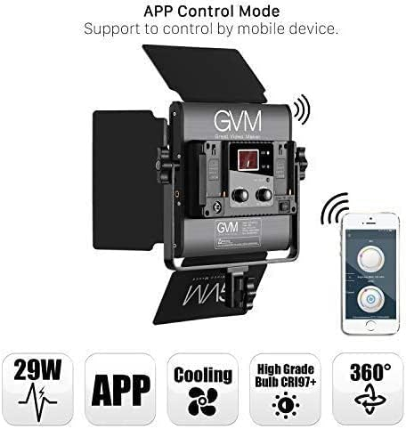 Kit iluminare foto-video profesional cu 2 panouri LED Bi-Color, control prin aplicatie, 2300K-6800K, CRI97+, trepiede reglabile si geanta transport [3]