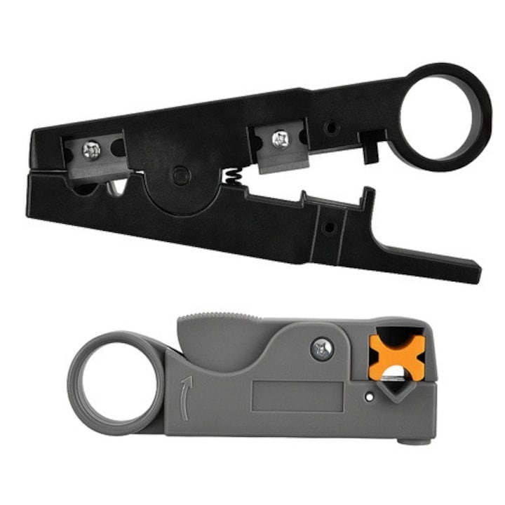 Kit instrumente de retea si tester cabluri XXL, compatibil mufe RJ45/RJ11, cu husa depozitare, 27x15.5x6 cm, negru-portocaliu [3]