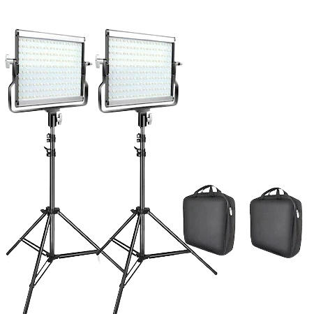 Kit 2 Panouri Bi Color 600 LED,trepiezi 200 cm inclusi,cabluri alimentare,gentute transport [2]