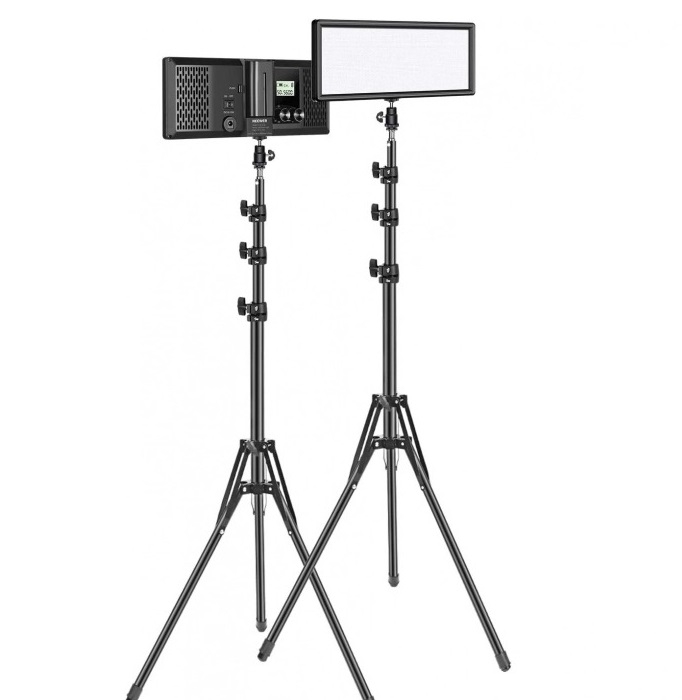 Kit 2x Panouri Bi Color 144 LED,trepiezi 150 cm,telecomanda contro,2 baterii + 1 incarcator,geanta transport inclusa [9]