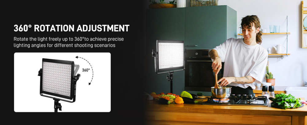 Kit profesional iluminare studio GVM 800D RGB cu 2 panouri LED, lentile optice, 19500 Lux la 0,5 m, 20 efecte de scena, CRI 97+, stative reglabile si geanta transport [7]
