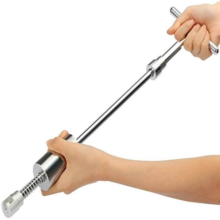 Kit reparare caroserie auto, cu ciocan inertial si 18 ventuze incluse, pentru indepartarea indoiturilor si loviturilor mici, actionare manuala, universal, metalic, argintiu [4]