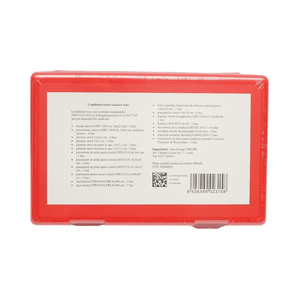 Kit siguranta auto complet – geanta depozitare, extinctor spray 1000 ml, 2 triunghiuri reflectorizante, vesta reflectorizanta galbena si trusa sanitara auto, set obligatoriu pentru autoturisme [6]