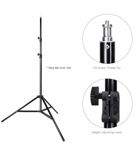 Kit studio foto,lumini,2 umbrele,suport fundal reglabil 2x3m,2 becuri 150W, panza fundal negru 2x3m [3]