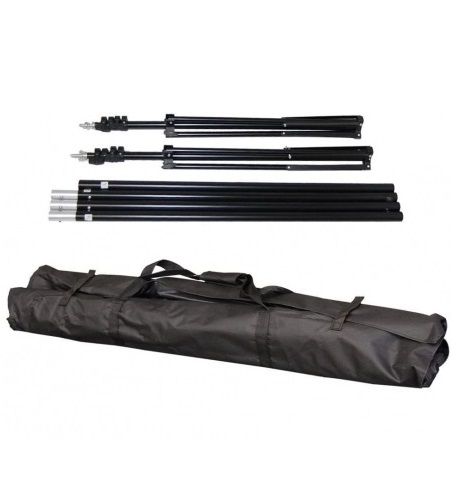 Kit studio foto,lumini,2 umbrele,suport fundal reglabil 2x3m,2 becuri 150W, panza fundal negru 2x3m [5]
