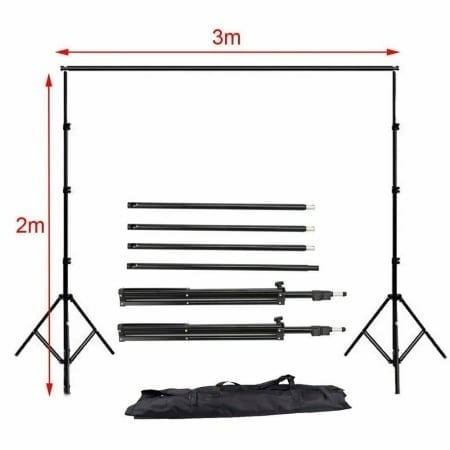 Kit studio foto,lumini,2 umbrele,suport fundal reglabil 2x3m + 3 panze fundal multicolore, 2x bec 150W [3]