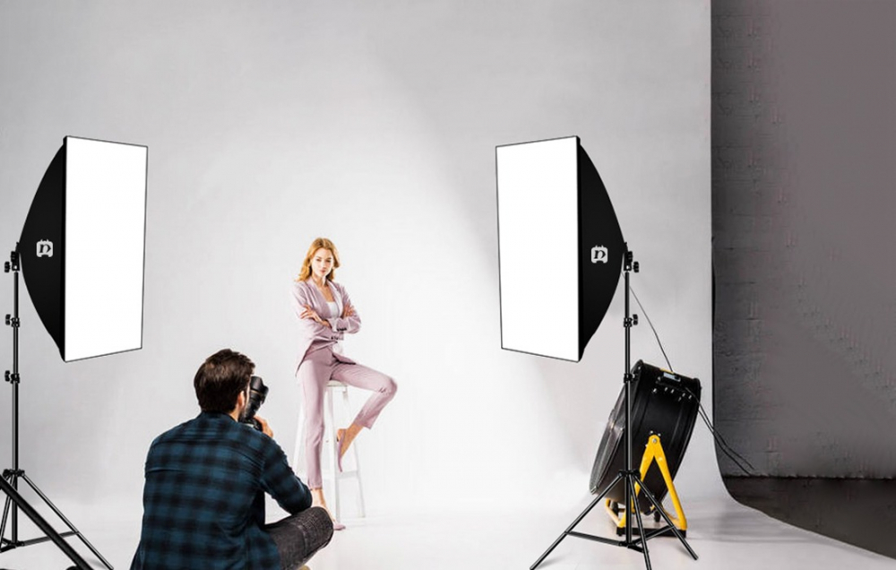 Kit studio foto, softbox 50 x 70 cm, 1 bec LED 30W 5700K, trepied 200 cm, geanta transport inclusa [8]