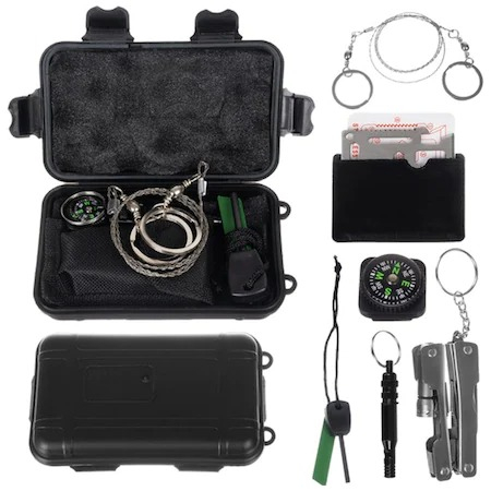 Kit de Supravietuire 7 in 1- Multifunctional,Camping,Vanatoare,Pescuit,Cutie de Depozitare [13]