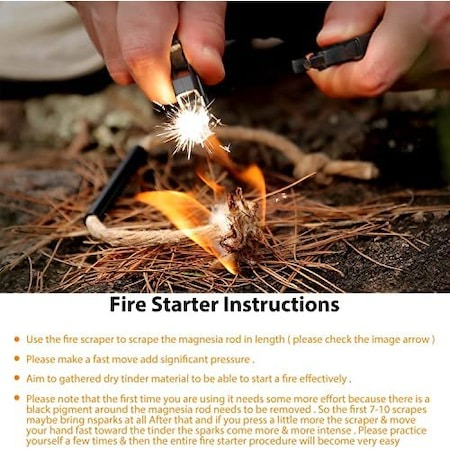 Kit Supravietuire de camping tip Bratara Survival 5in1 - Negru [4]
