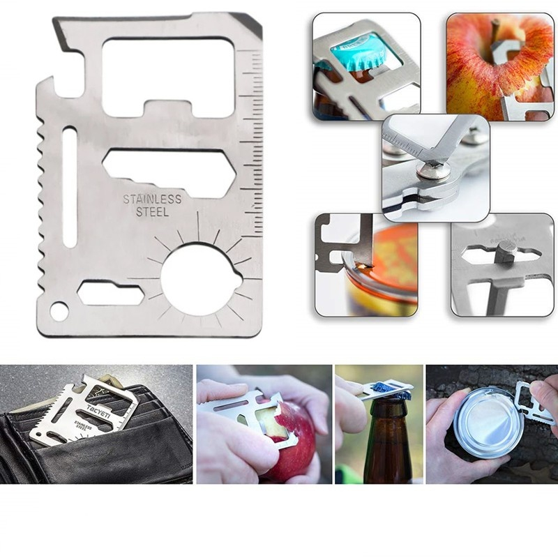 Kit supravietuire multifunctional camping si urgente, trusa compacta cu busola, lanterna, amnar, cutit pliabil si accesorii outdoor [4]