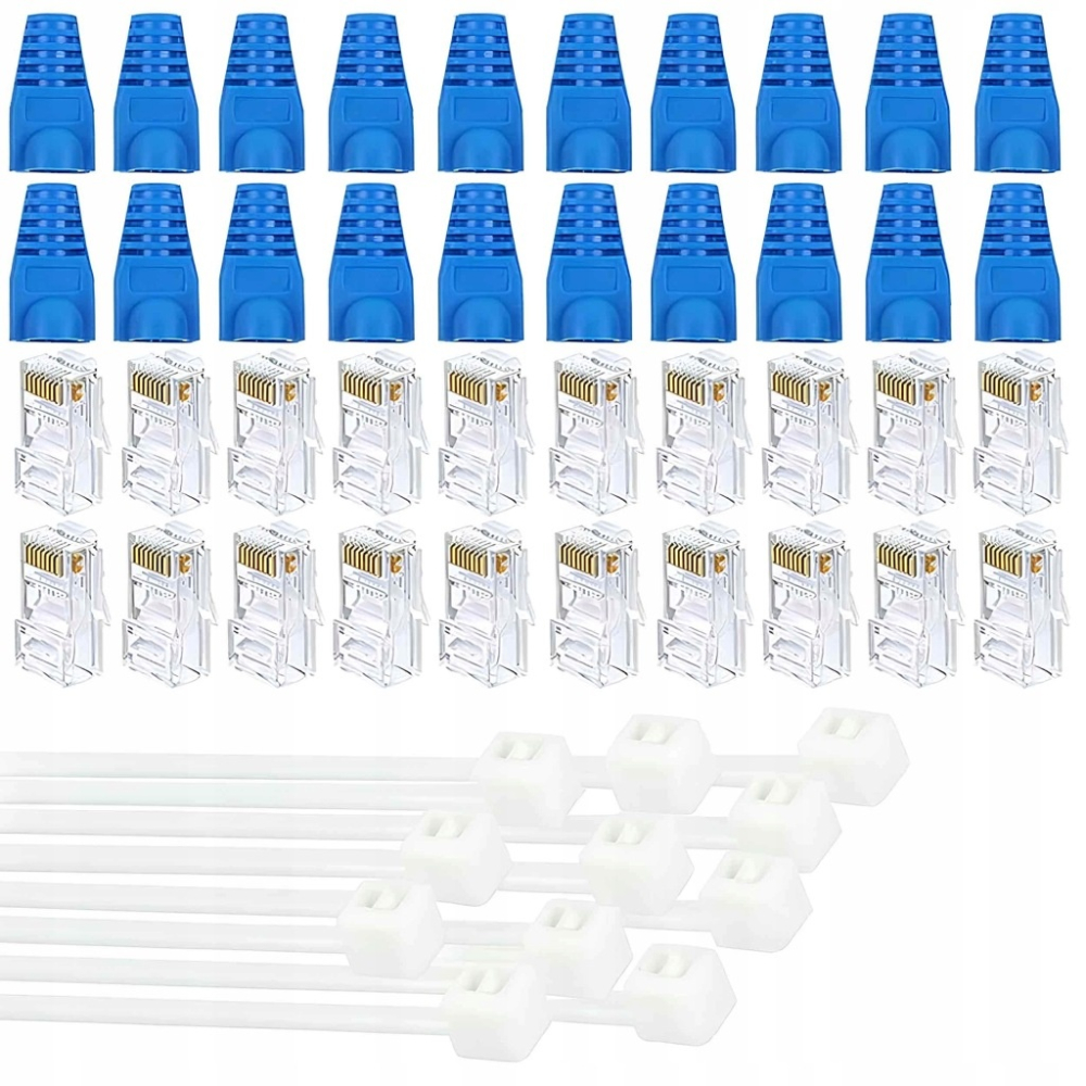Kit tester cabluri de retea negru 146 piese, trusa sertizare RJ45 RJ11 RJ12, tester cabluri Ethernet, cleste sertizare, accesorii complete in husa [11]
