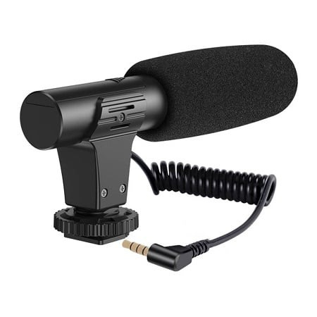 Kit vlogging complet pentru telefon, camera, mini panou LED, trepied filet 1/4, suport telefon si microfon cu patina [7]