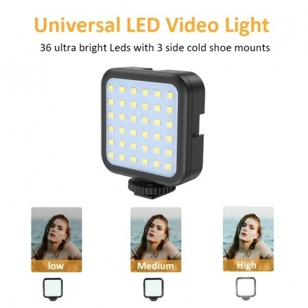 Kit vlogging universal pentru telefon,trepied flexibil,microfon,suport telefon,panou lumina LED [5]