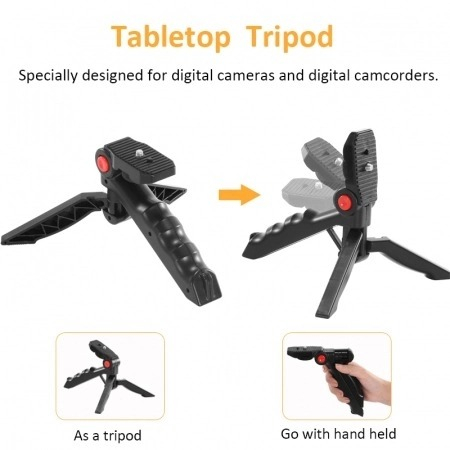 Kit vlogging universal pentru telefon,trepied flexibil,microfon,suport telefon,panou lumina LED [4]