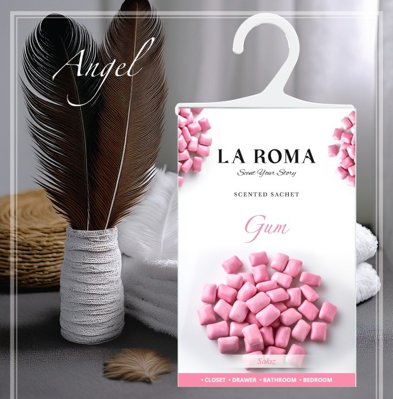 Parfum pentru haine și dulap La Roma – Gum, Aromă Dulce și Jucăușă pentru Textile Proaspăt Parfumate, Inspirată din Veselia Aromelor de Baloane de Gumă [2]