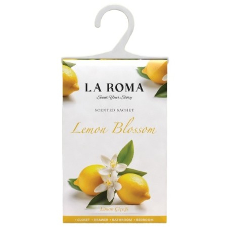 Odorizant pentru dulap La Roma ,   Floare de Lamaie, Aroma Citrico-Florala si Revigoranta pentru Haine Proaspat Parfumate, Inspirata din Lumina si Prospetimea Gradinilor Mediteraneene