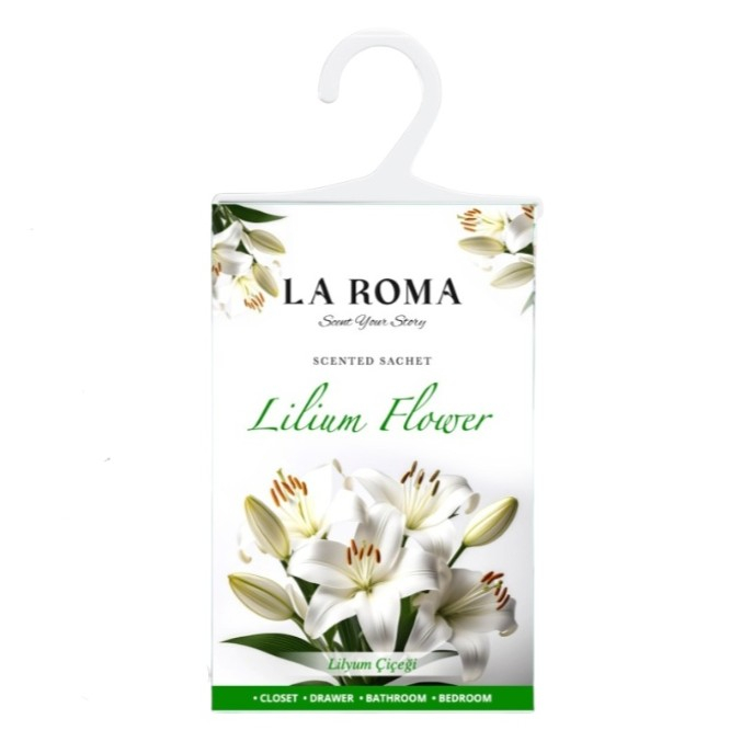 Odorizant pentru dulap La Roma – Crin (Lily Flower), Aromă Florală și Nobilă pentru Haine Proaspăt Parfumate, Inspirată din Eleganța Grădinilor Mediteraneene [1]