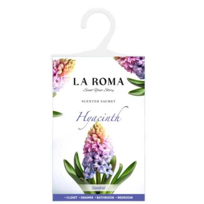 Odorizant pentru dulap La Roma – Hyacinth (Zambilă), Aromă Florală și Proaspătă pentru Haine Proaspăt Parfumate, Inspirată din Grădinile Primăvăratice ale Mediteranei [1]
