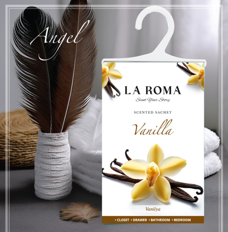 Odorizant pentru dulap La Roma – Vanilla, Aromă Caldă și Catifelată pentru Haine Proaspăt Parfumate, Inspirată din Dulceața Exotică a Vaniliei Bourbon [2]