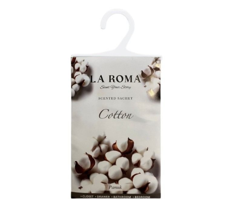 Odorizant pentru dulap La Roma – Cotton, Aromă Curată și Catifelată pentru Haine Proaspăt Parfumate, Inspirată din Prospețimea Lenjeriilor Mediteraneene [1]