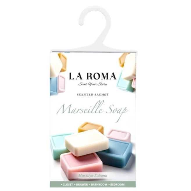 Odorizant pentru dulap La Roma – Săpun de Marsilia, Aromă Curată și Delicată pentru Haine Proaspăt Parfumate, Inspirată din Tradiția Parfumeriei Provensale [1]